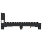 Bettgestell Schwarz 140x190 cm Holzwerkstoff und Metall