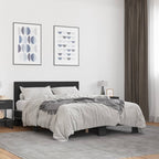 Bettgestell Schwarz 140x190 cm Holzwerkstoff und Metall