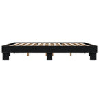 Bettgestell Schwarz 200x200 cm Holzwerkstoff und Metall