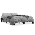 Bettgestell Schwarz 150x200 cm Holzwerkstoff und Metall
