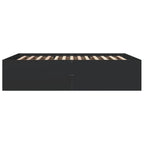 Bettgestell Schwarz 160x200 cm Holzwerkstoff
