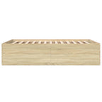 Bettgestell Sonoma-Eiche 120x200 cm Holzwerkstoff