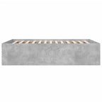 Bettgestell Betongrau 120x190 cm Holzwerkstoff