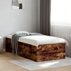 Bettgestell Räuchereiche 100x200 cm Holzwerkstoff