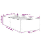 Bettgestell Braun Eichen-Optik 100x200 cm Holzwerkstoff