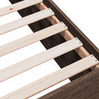 Bettgestell Braun Eichen-Optik 90x200 cm Holzwerkstoff