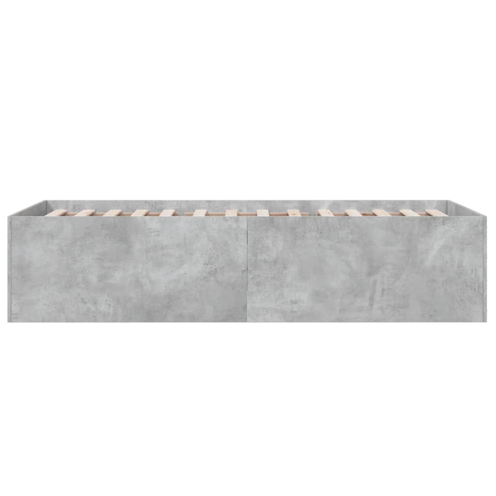 Bettgestell Betongrau 90x190 cm Holzwerkstoff