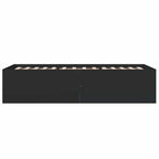 Bettgestell Schwarz 75x190 cm Holzwerkstoff