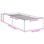Bettgestell Weiß 90x190 cm Holzwerkstoff