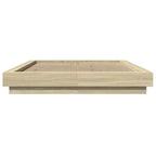 Bettgestell mit LED Sonoma-Eiche 120x200 cm Holzwerkstoff