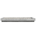 Bettgestell mit LED Betongrau 90x200 cm Holzwerkstoff