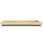 Bettgestell mit LED Sonoma-Eiche 120x190 cm Holzwerkstoff