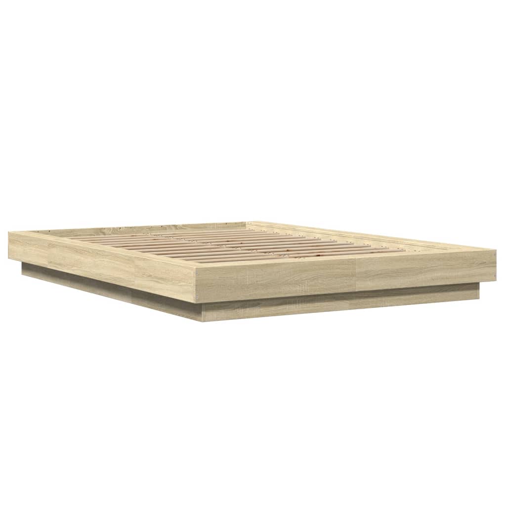 Bettgestell Sonoma-Eiche 120x200 cm Holzwerkstoff
