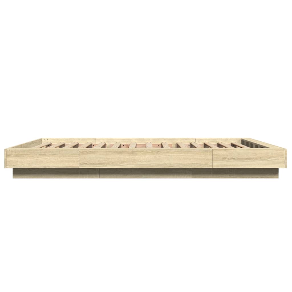 Bettgestell Sonoma-Eiche 120x200 cm Holzwerkstoff