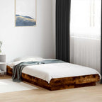 Bettgestell Räuchereiche 100x200 cm Holzwerkstoff