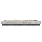 Bettgestell Betongrau 135x190 cm Holzwerkstoff