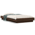 Bettgestell Braun Eichen-Optik 90x190 cm Holzwerkstoff