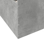 Bettgestell mit Schubladen Betongrau 135x190 cm Holzwerkstoff