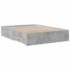 Bettgestell mit Schubladen Betongrau 120x200 cm Holzwerkstoff