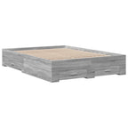 Bettgestell mit Schubladen Grau Sonoma 140x190 cm Holzwerkstoff