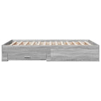 Bettgestell mit Schubladen Grau Sonoma 140x190 cm Holzwerkstoff