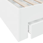 Bettgestell mit Schubladen Weiß 90x200 cm Holzwerkstoff