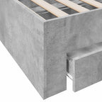 Bettgestell mit Schubladen Betongrau 75x190 cm Holzwerkstoff