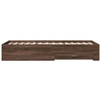 Bettgestell mit Schubladen Braun Eichen-Optik 75x190 cm