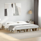 Bettgestell Sonoma-Eiche 200x200 cm Holzwerkstoff