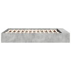 Bettgestell Betongrau 135x190 cm Holzwerkstoff