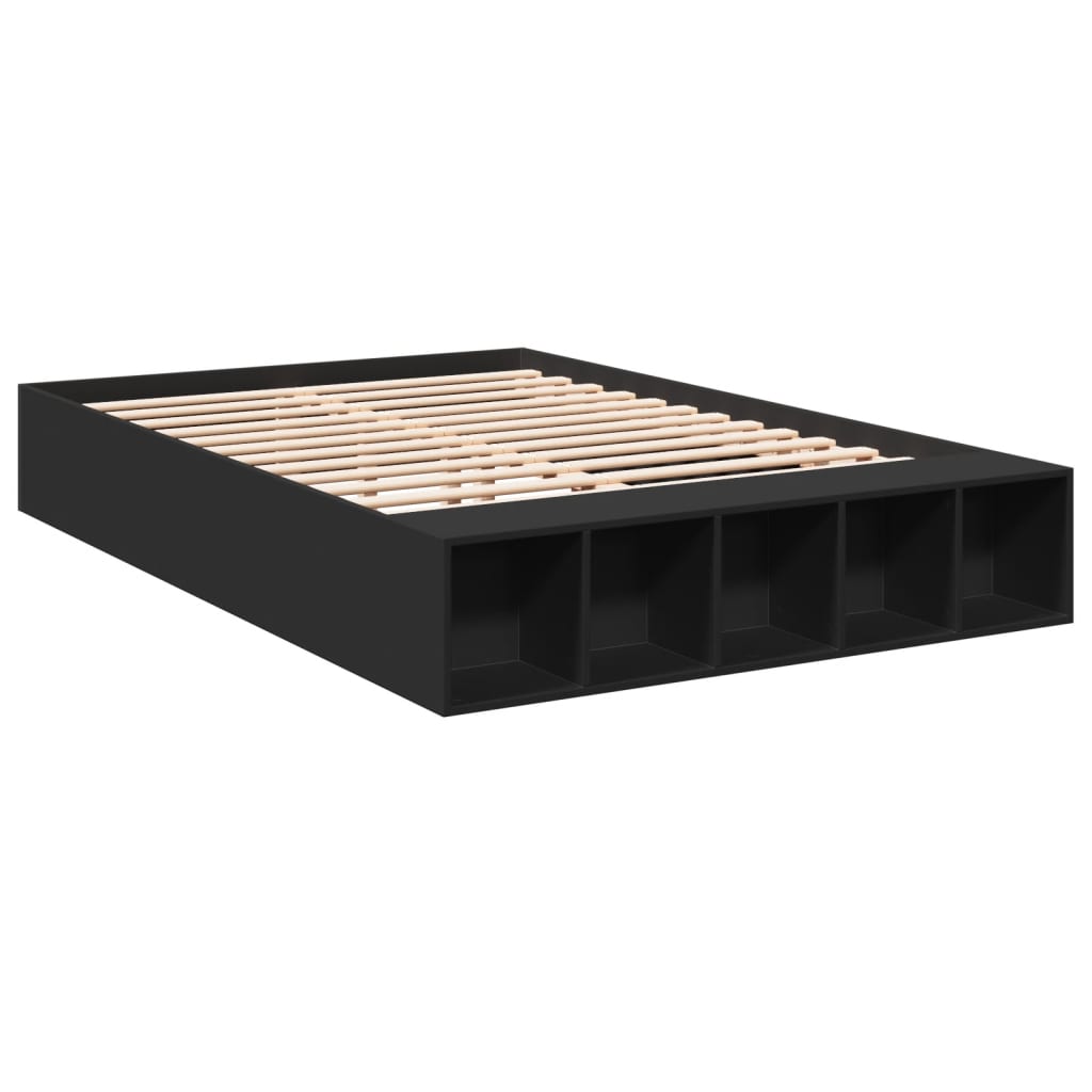 Bettgestell Schwarz 120x190 cm Holzwerkstoff