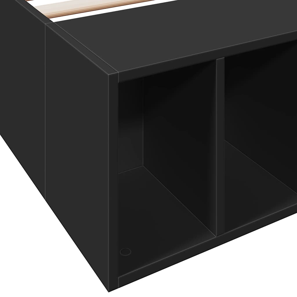 Bettgestell Schwarz 100x200 cm Holzwerkstoff
