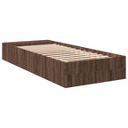 Bettgestell Braun Eichen-Optik 90x200 cm Holzwerkstoff