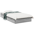 Bettgestell mit Schubladen Grau Sonoma 90x200 cm Holzwerkstoff