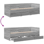 Tagesbett mit Schubladen ohne Matratze Grau Sonoma 100x200 cm