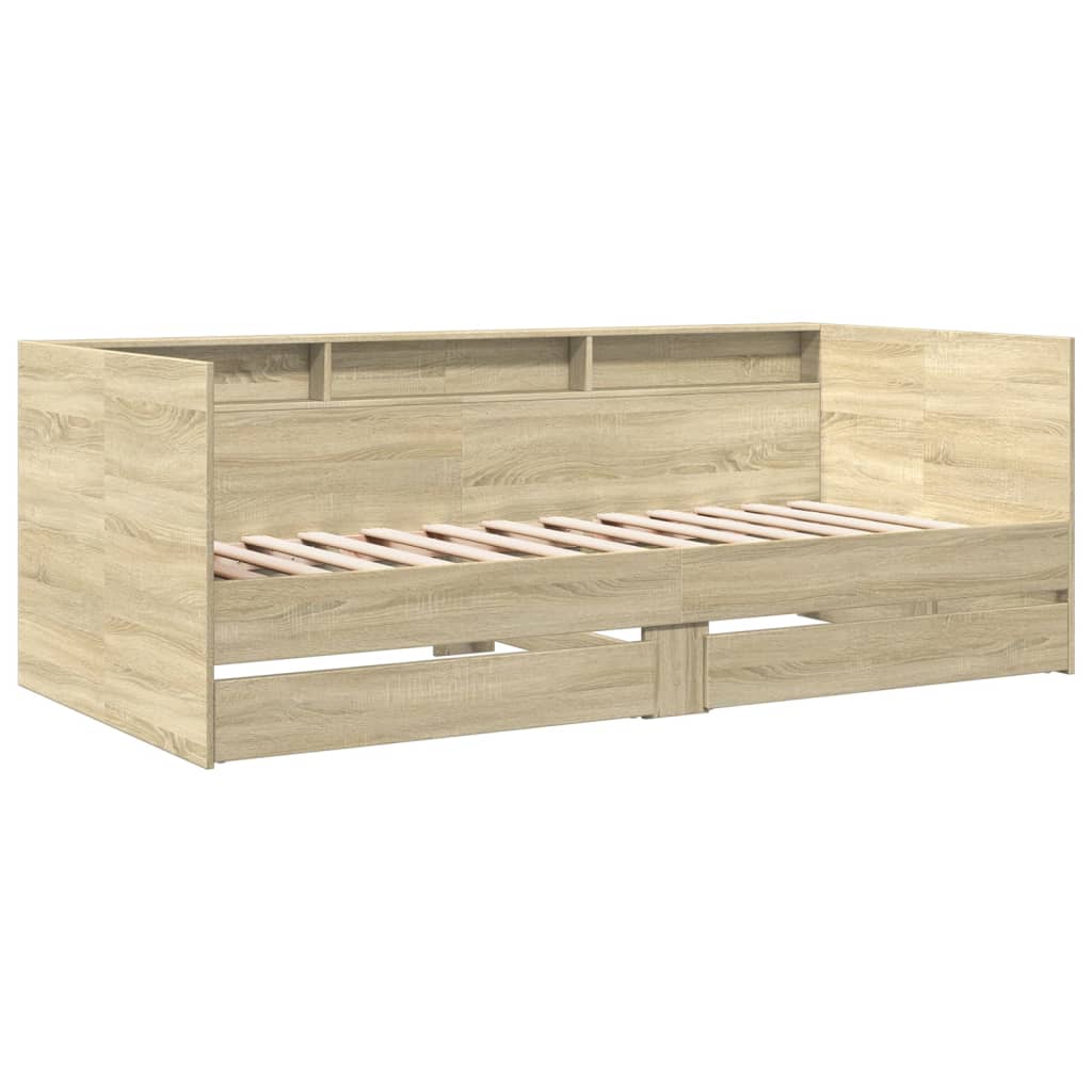 Tagesbett mit Schubladen ohne Matratze Sonoma-Eiche 100x200 cm