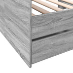 Tagesbett mit Schubladen ohne Matratze Grau Sonoma 100x200 cm
