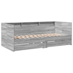 Tagesbett mit Schubladen ohne Matratze Grau Sonoma 90x190 cm