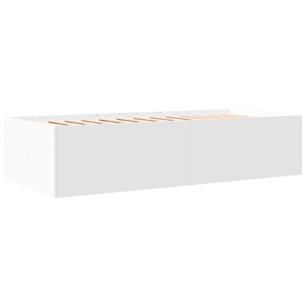 Tagesbett mit Schubladen ohne Matratze Weiß 90x190 cm