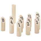 13-tlg. Kubb-Spielset mit Tragetasche Massivholz Kiefer
