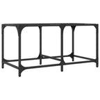 Couchtisch mit Glasplatte Transparent 78,5x40x40 cm Stahl