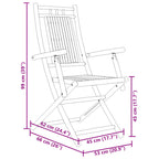 Gartenstühle 2 Stk. Klappbar 53x66x99 cm Bambus