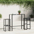 Barhocker 2 Stk. Schwarz 38x38x80 cm Pulverbeschichteter Stahl