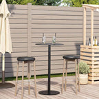 Gartentisch Rund Schwarz Ø60x105 cm Stahl