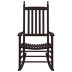 Schaukelstühle mit Gebogenen Sitzen 2 Stk. Braun Pappelholz