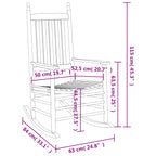 Schaukelstühle mit Gebogenen Sitzen 2 Stk. Braun Pappelholz