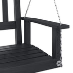 Hollywoodschaukel mit Metallketten Schwarz Massivholz Tanne