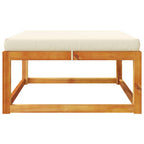 Gartenhocker mit Kissen 65x65x29 cm Massivholz Akazie