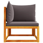 Gartensofa-Ecke mit Kissen Holz Akazie & Rattan