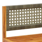 3-tlg. Gartensofa-Set mit Kissen Holz Akazie & Rattan